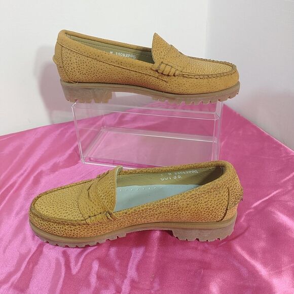 Sebago Women's SZ 6M Leather Brown/Tan Classic Penny Loafer Flat - Picture 3 of 9